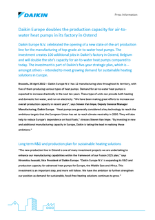 Press Information_Daikin Europe doubles the production capacity for air-to-water heat pumps.pdf Press Information_Daikin Europe doubles the production capacity for air-to-water heat pumps.pdf